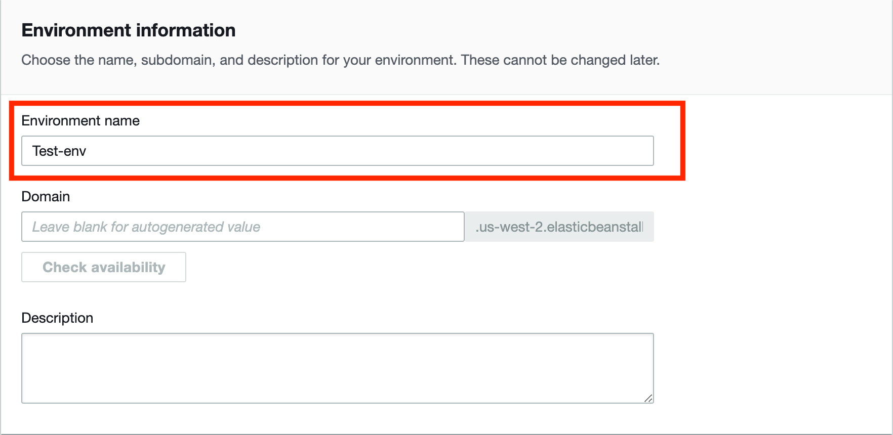 Create an AWS Elastic Beanstalk Environment - Step 4