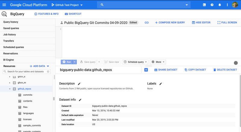 Google BigQuery Console