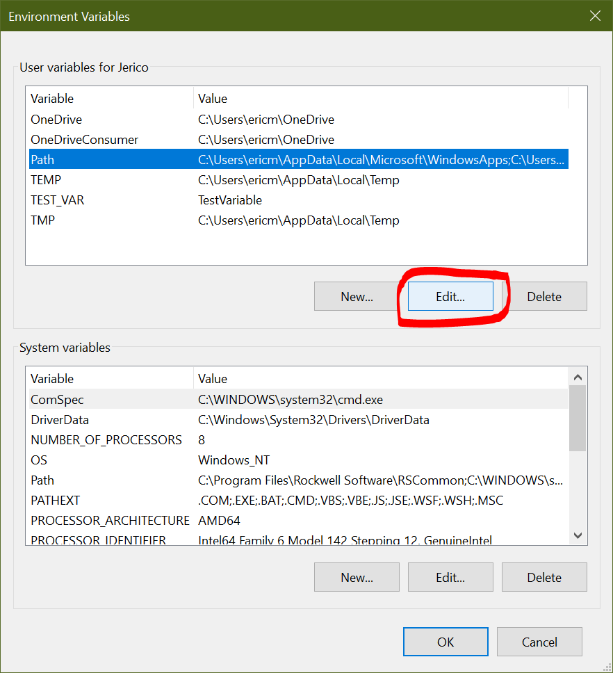 Python is not recognized as an internal or external command